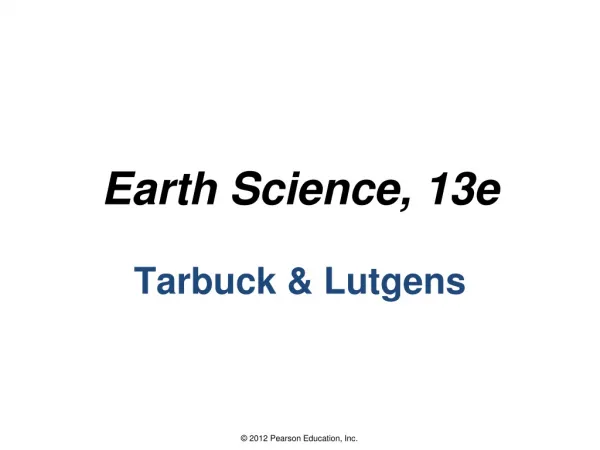 Earth Science, 13e