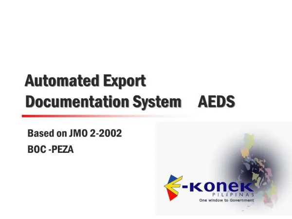 Automated Export Documentation System AEDS