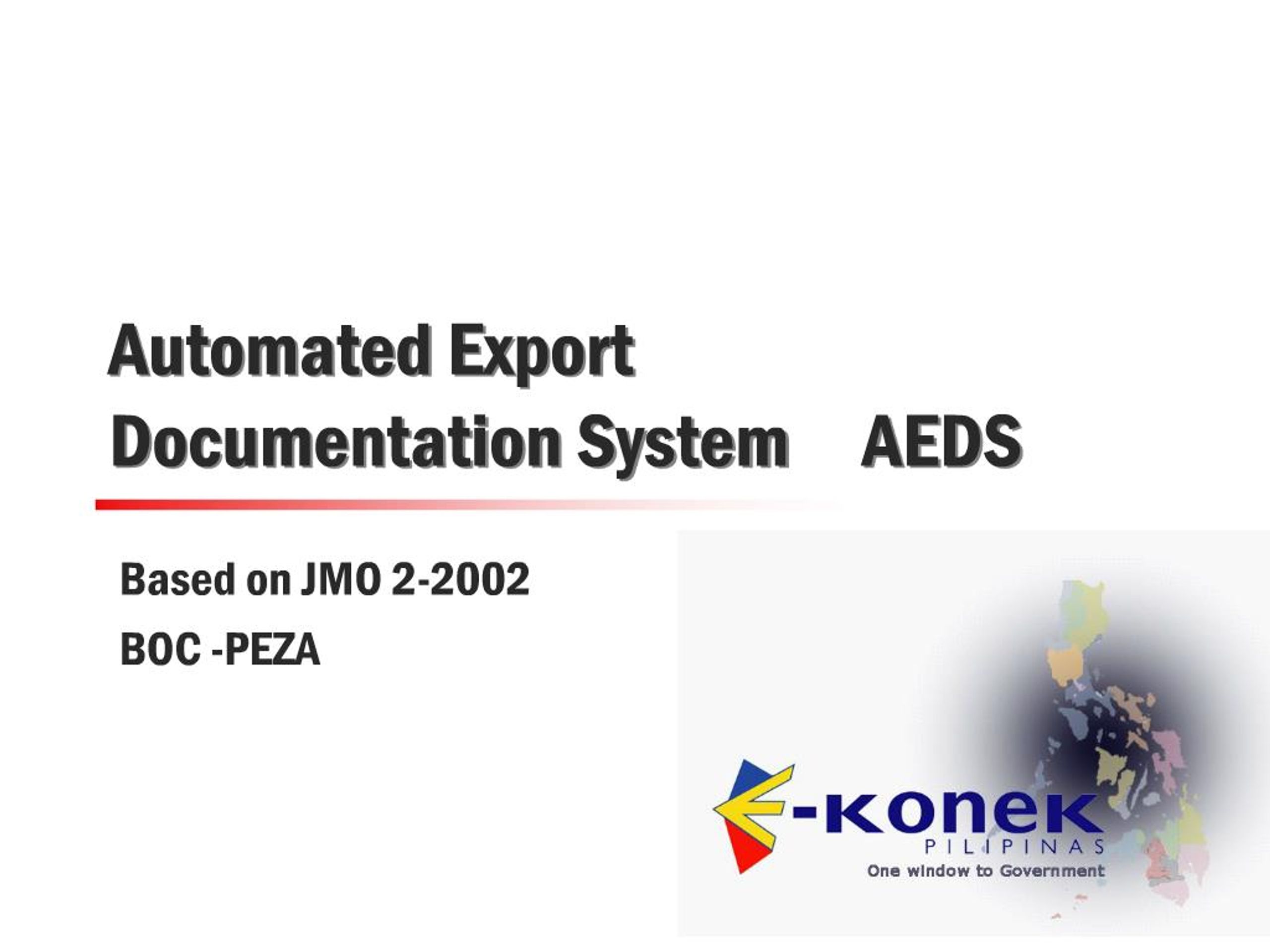 PPT - Automated Export Documentation System AEDS PowerPoint ...