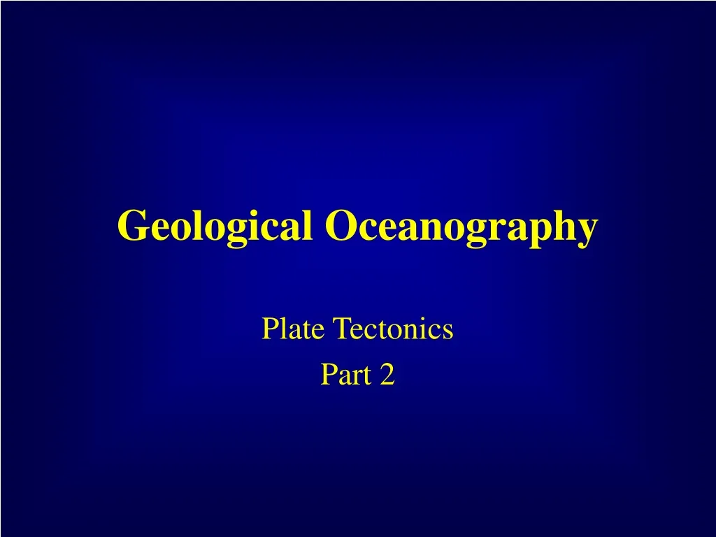 geological oceanography