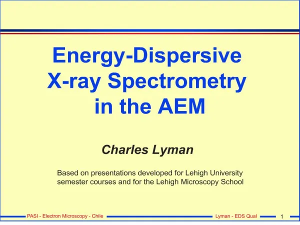 Energy-Dispersive X-ray Spectrometry in the AEM