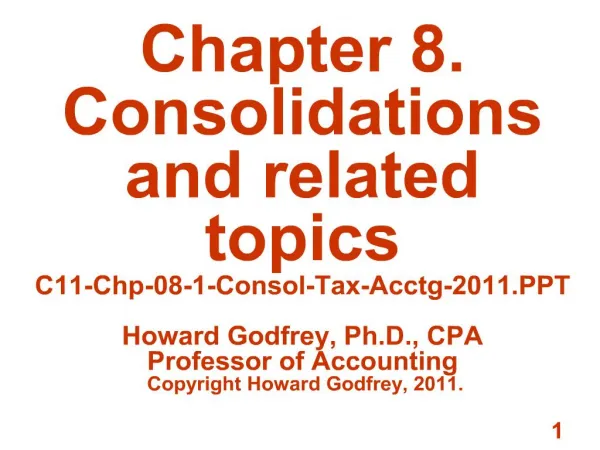 Chapter 8. Consolidations and related topics C11-Chp-08-1 ...