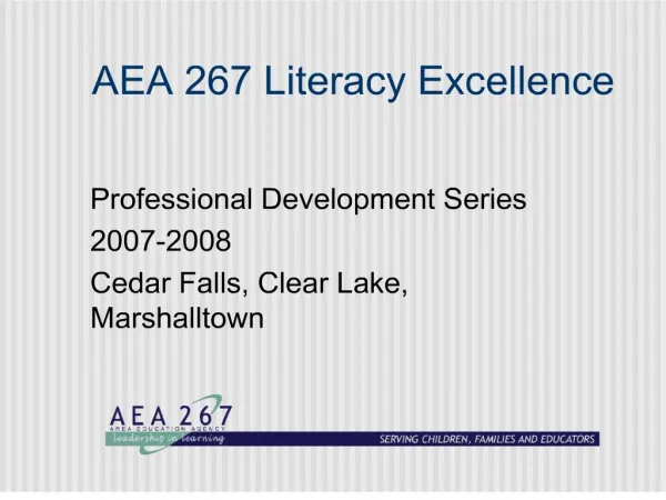 AEA 267 Literacy Excellence