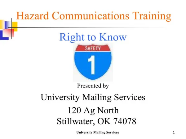 Hazard Communications Training