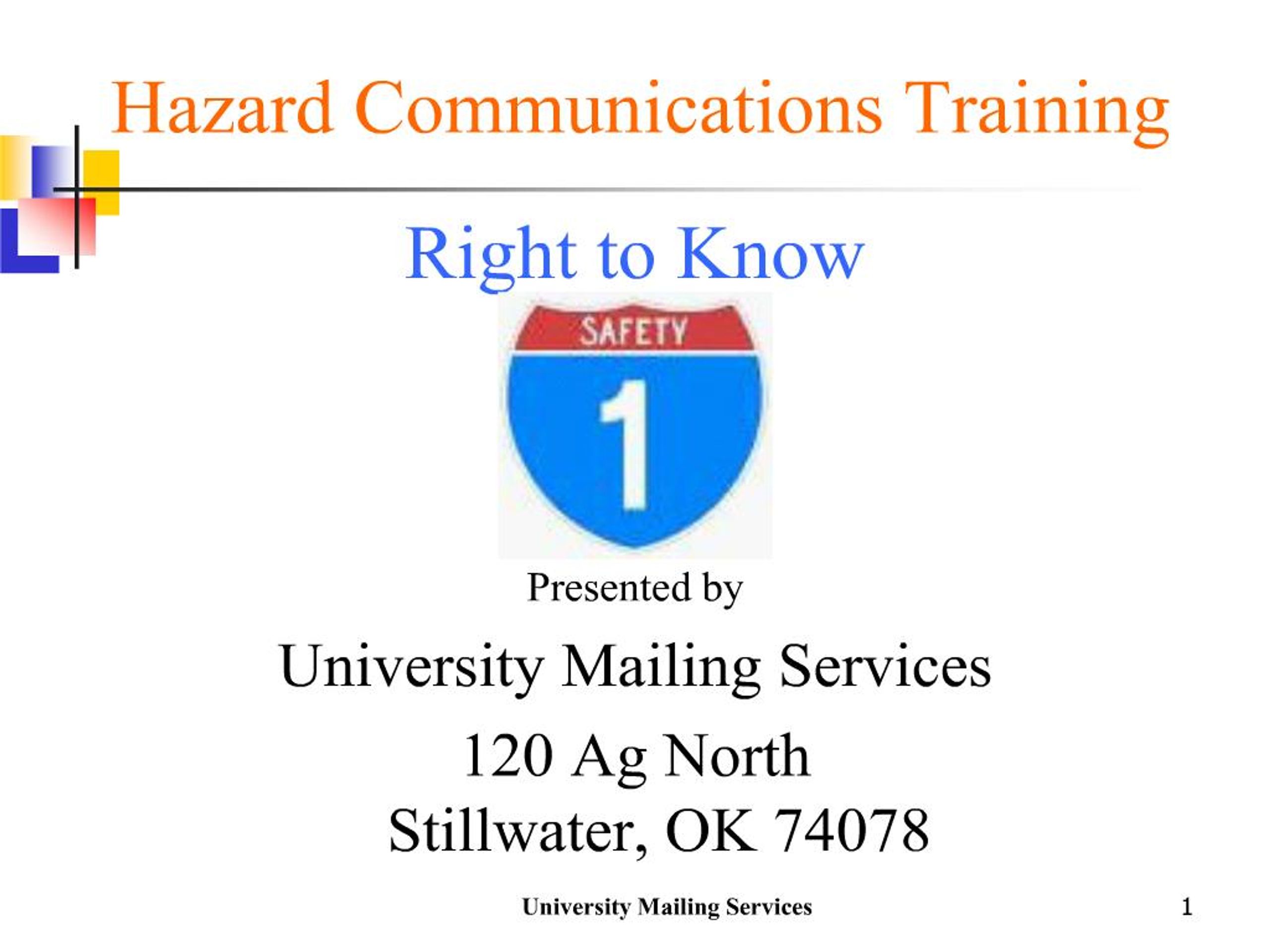 PPT - Hazard Communications Training PowerPoint Presentation, free ...
