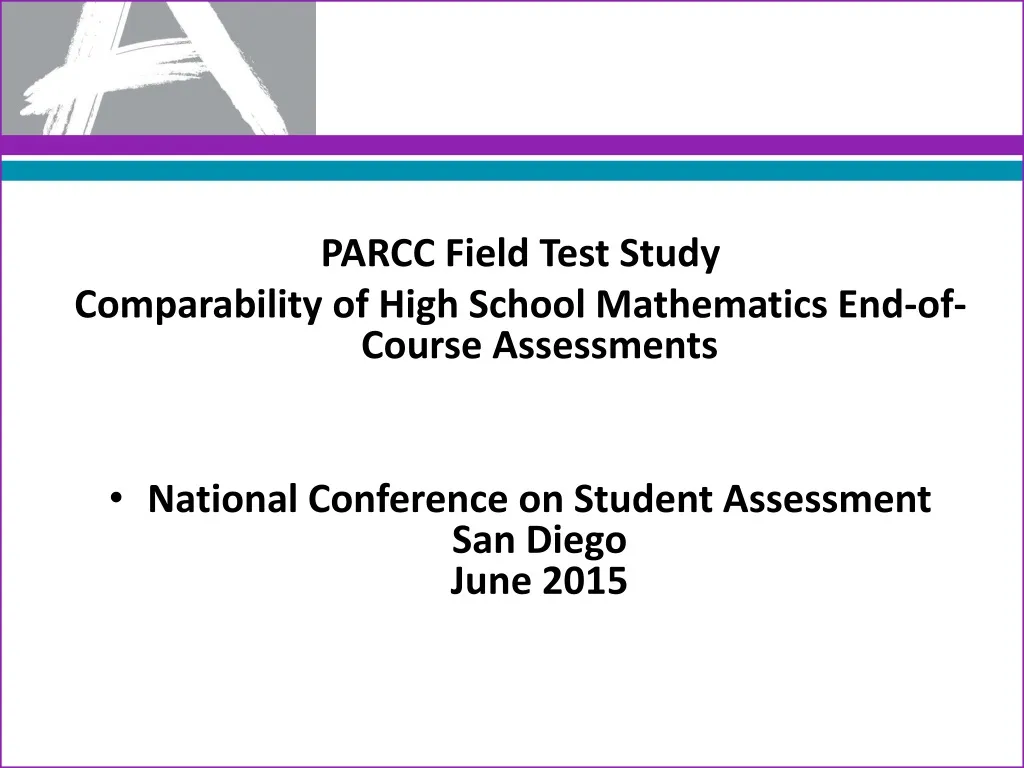 parcc field test study comparability of high