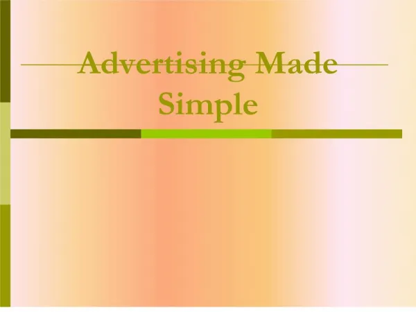 Advertising Made Simple