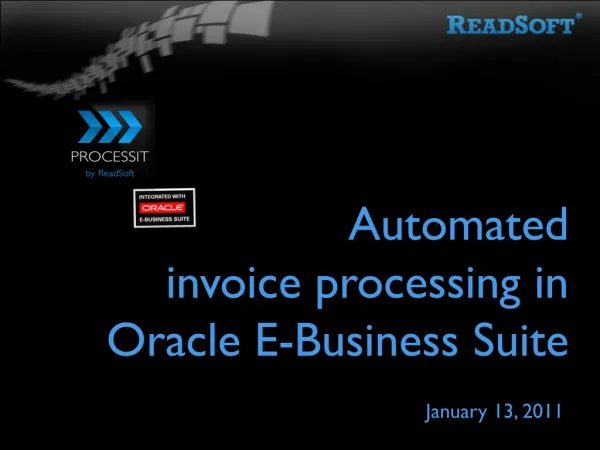 Automated invoice processing in Oracle E-Business Suite