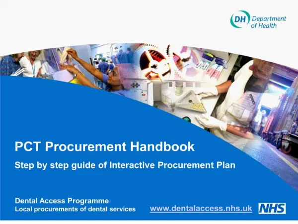 PCT Procurement Handbook Step by step guide of Interactive Procurement Plan