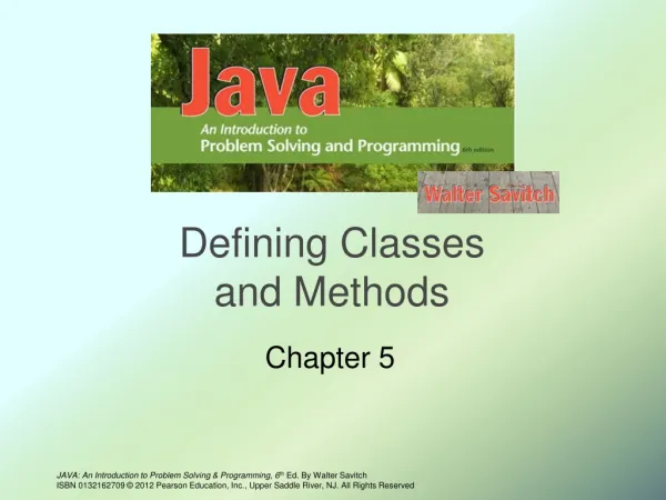 Defining Classes and Methods