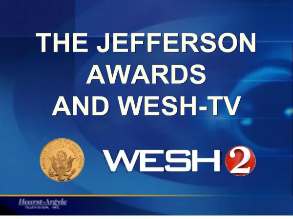 THE JEFFERSON AWARDS AND WESH-TV