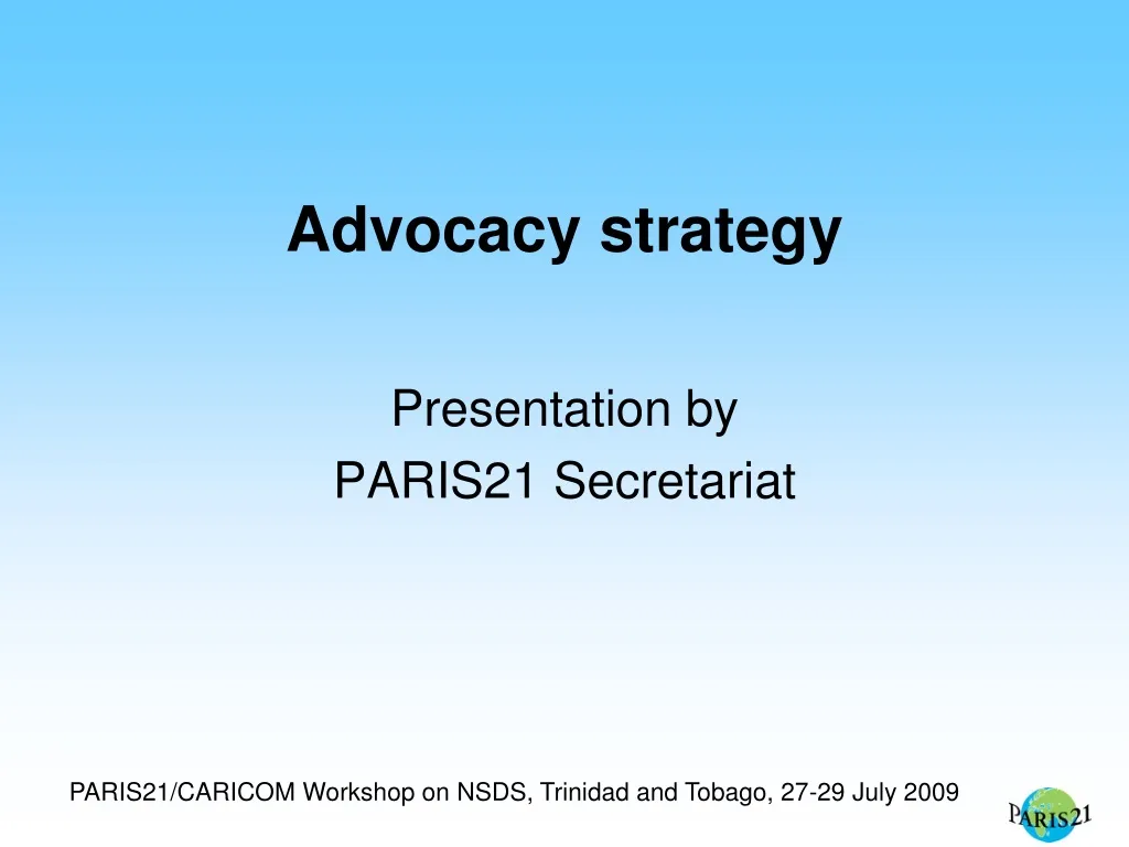 advocacy strategy presentation by paris21