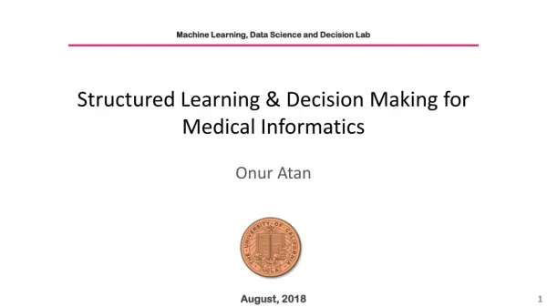 Machine Learning, Data Science and Decision Lab