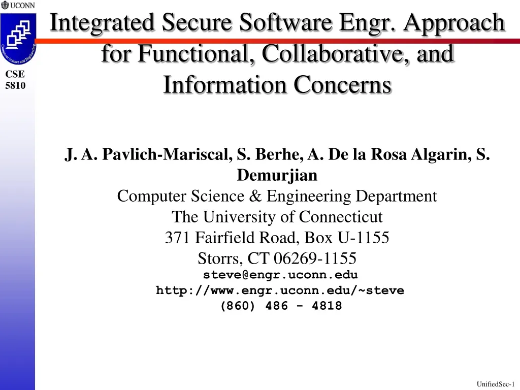integrated secure software engr approach for functional collaborative and information concerns