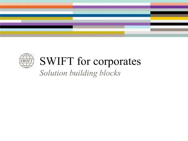 SWIFT for corporates
