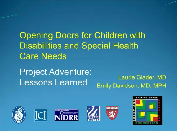 Laurie Glader, MD Emily Davidson, MD, MPH