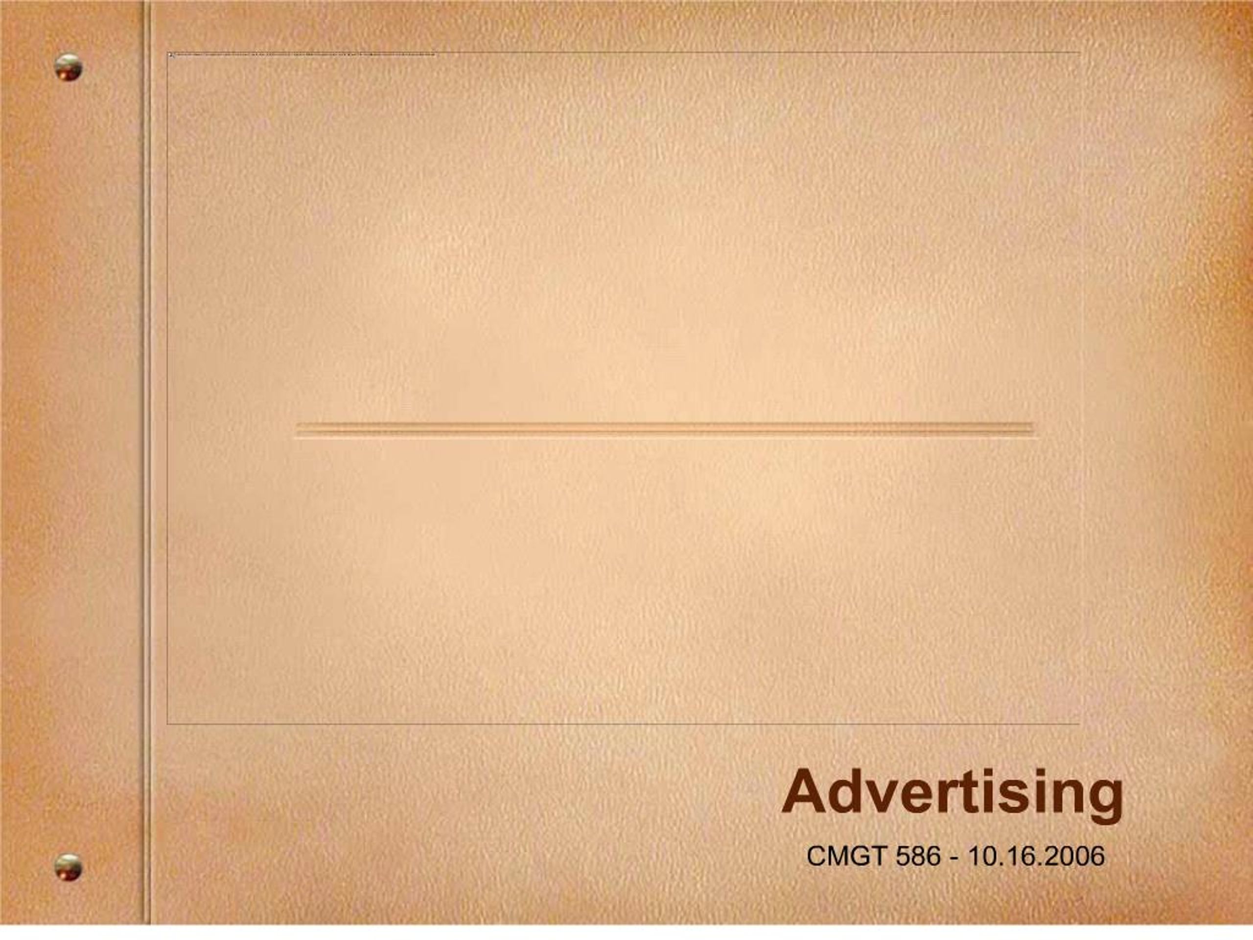 PPT - Advertising PowerPoint Presentation, free download - ID:169932