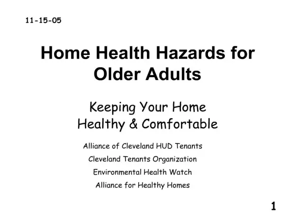 Home Health Hazards for Older Adults