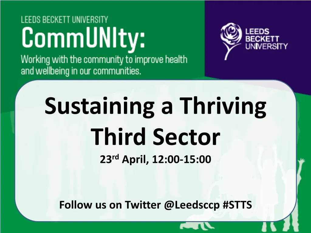 sustaining a thriving third sector 23 rd april