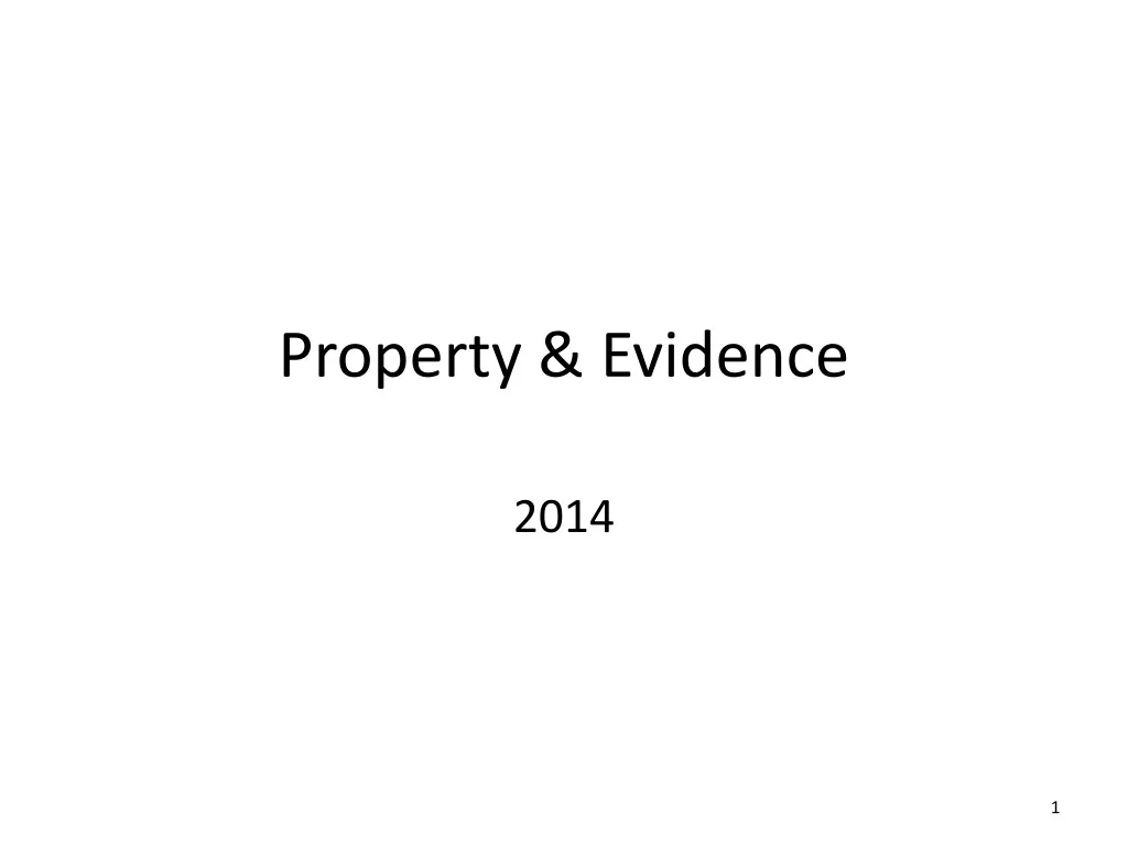 property evidence