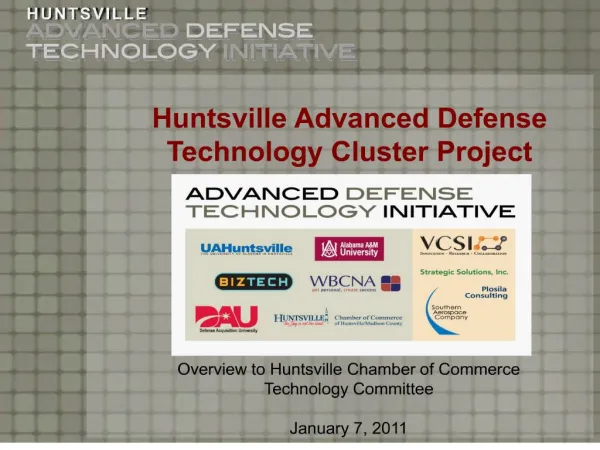 Huntsville Advanced Defense Technology Cluster Project