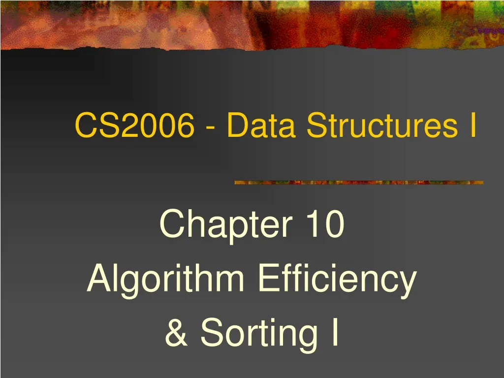 cs2006 data structures i