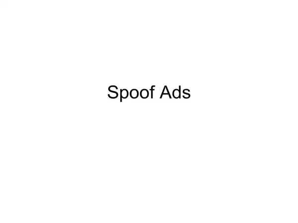 Spoof Ads