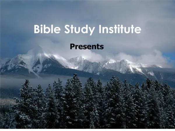 Bible Study Institute