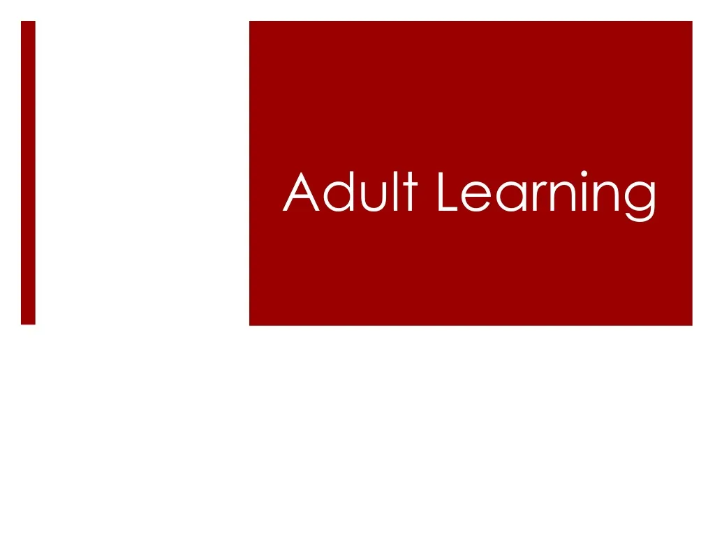 adult learning