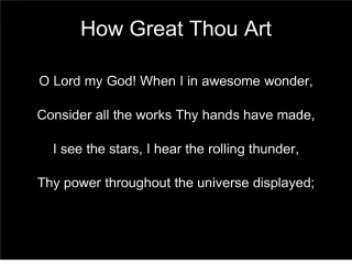 How Great Thou Art - slide 1