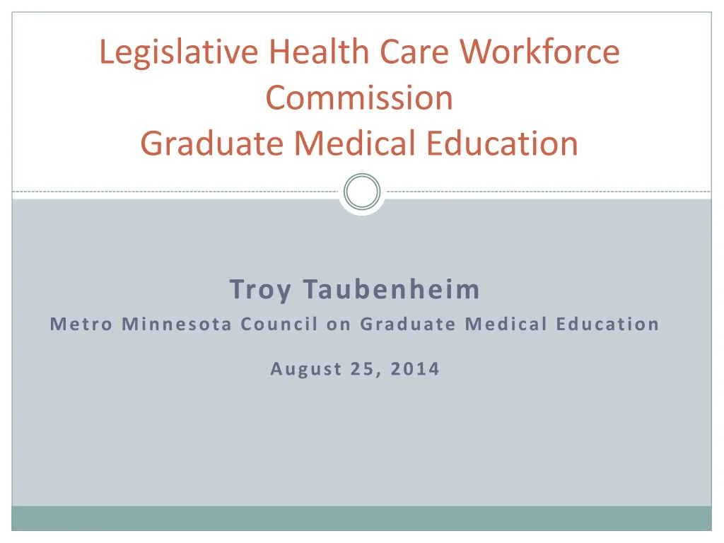 legislative health care workforce commission graduate medical education