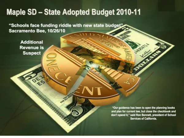 Maple SD State Adopted Budget 2010-11