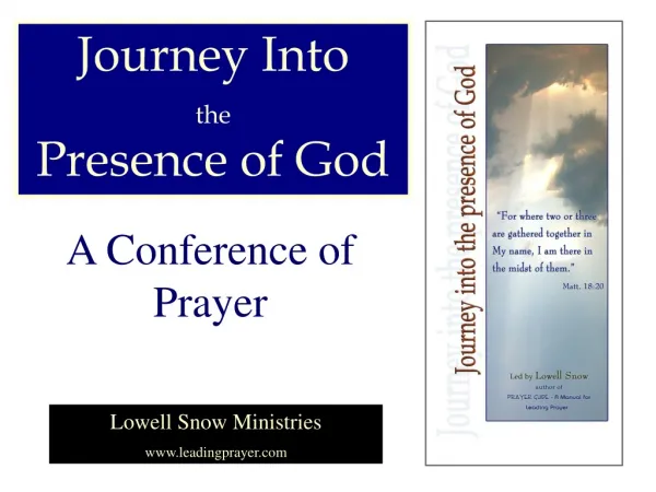 Journey Into the Presence of God