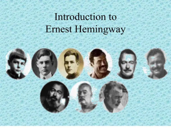 Introduction to Ernest Hemingway