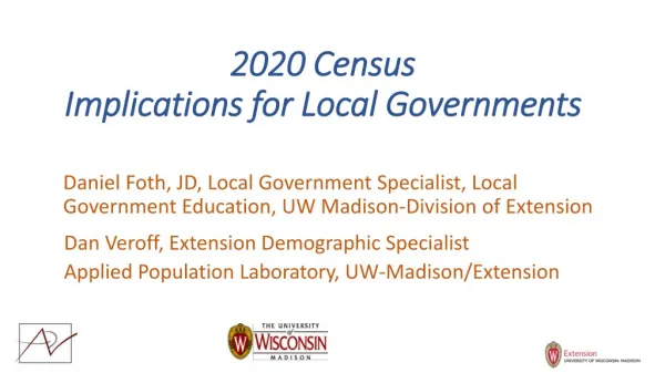 2020 Census Implications for Local Governments