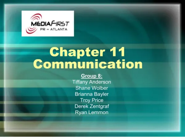 Chapter 11 Communication