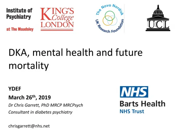DKA, mental health and future mortality