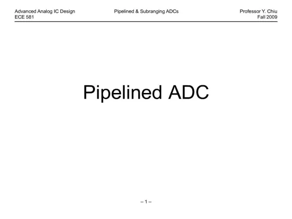 Pipelined ADC