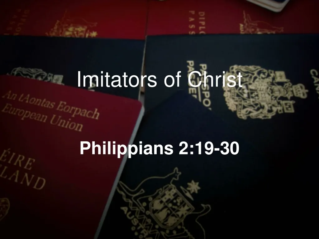 imitators of christ