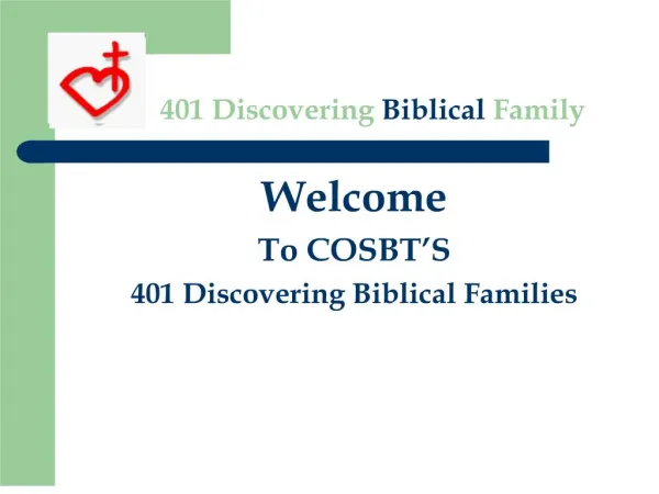 401 Discovering Biblical Family