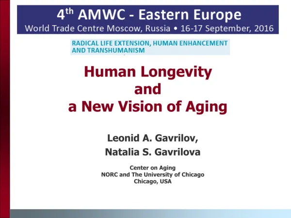 Human Longevity and a New Vision of Aging