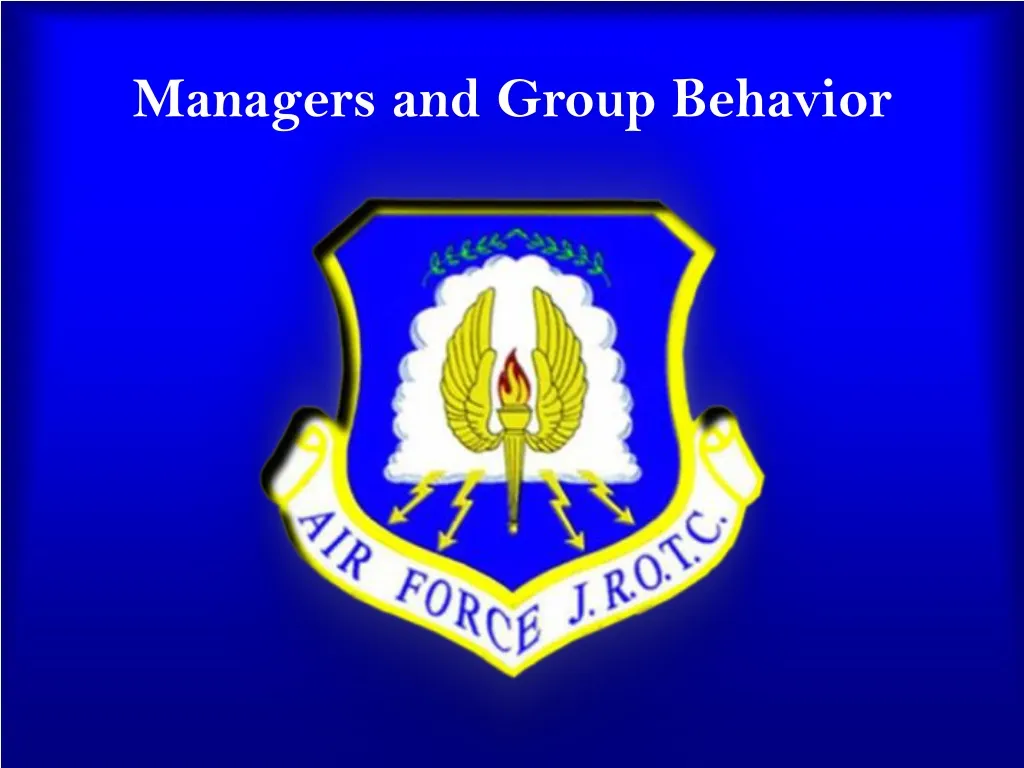 managers and group behavior