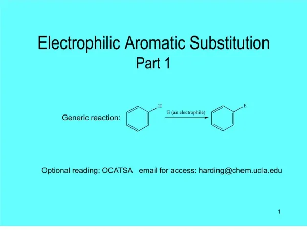 Electrophilic Aromatic Substitution Part 1