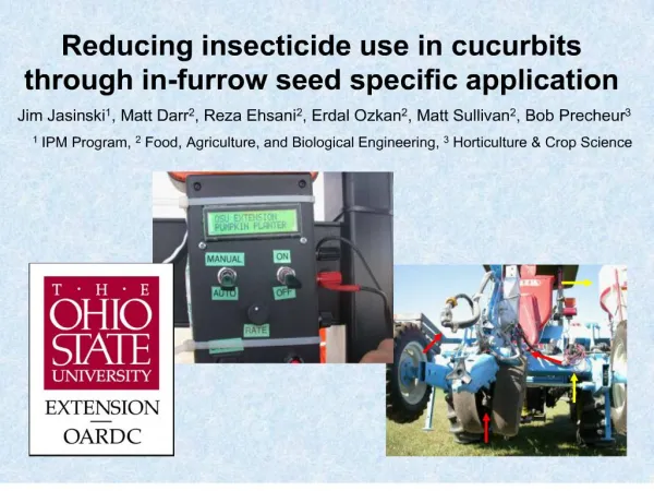 Reducing insecticide use in cucurbits through in-furrow seed specific application