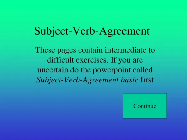 Subject-Verb-Agreement