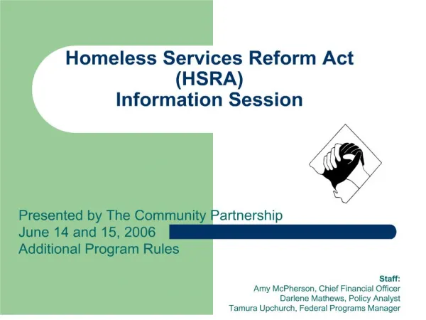 Homeless Services Reform Act HSRA Information Session