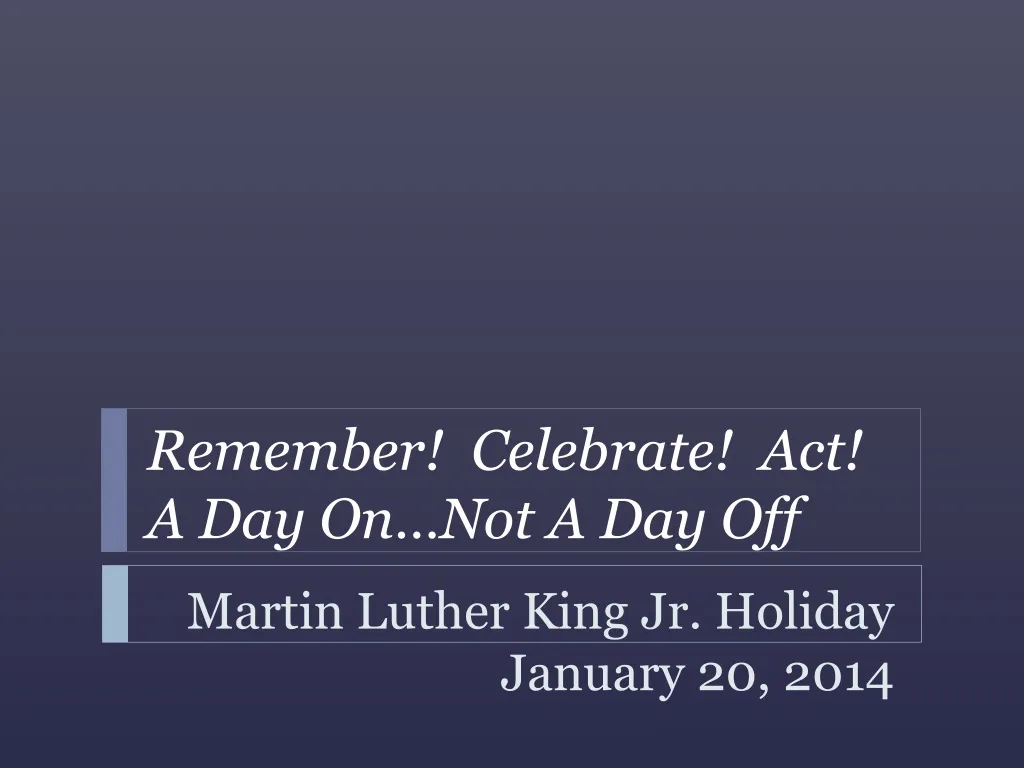 martin luther king jr holiday january 20 2014