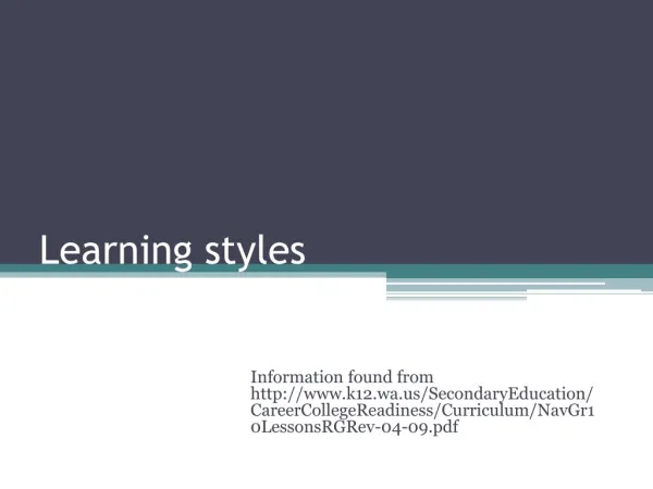 Learning styles