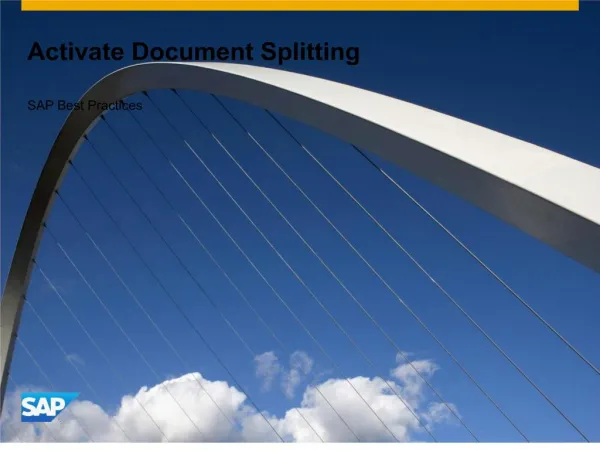 Activate Document Splitting