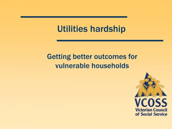 Utilities hardship